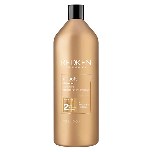 фото Redken питательный смягчающий шампунь all soft, для сухих и жестких волос 1000.0