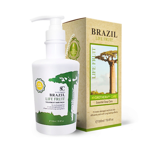 фото Sc brazil life fruit увлажняющий профессиональный кондиционер для волос hydrotherapy care hair 550.0