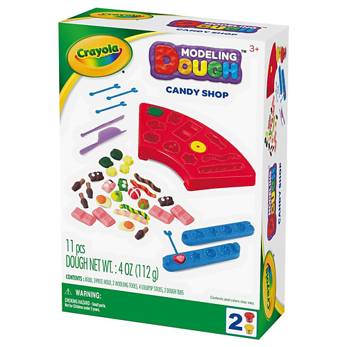 

CRAYOLA Набор для лепки Candy Shop Modeling Dough: Пластилин + Аксессуары 112.0, Набор для лепки Candy Shop Modeling Dough: Пластилин + Аксессуары