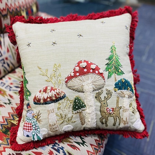 ARYA HOME COLLECTION Чехол для подушки 45x45 Holly Mushrooms