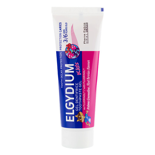 

PARODIUM Зубная паста-гель для детей от 3 до 6 лет Elgydium Tooth Decay Protection Kids Red Berries Flavour, Зубная паста-гель для детей от 3 до 6 лет Elgydium Tooth Decay Protection Kids Red Berries Flavour