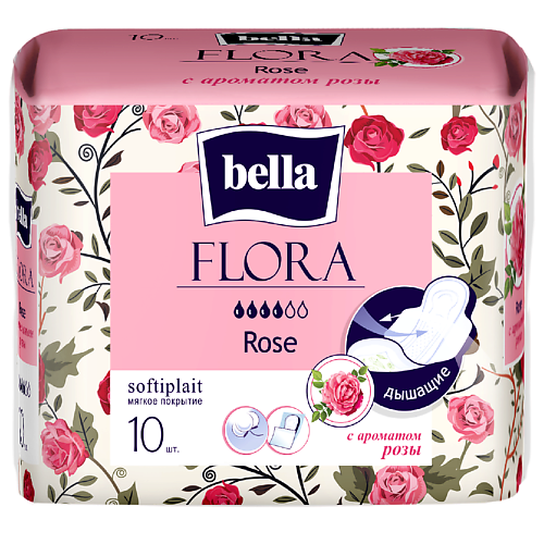 

BELLA Прокладки FLORA Rose 10.0, Прокладки FLORA Rose