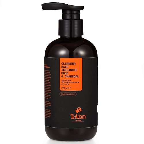 

TEADAM Шампунь для волос Cleanser hair ICELANDIC MOSS&CHARCOAL 250.0, Шампунь для волос Cleanser hair ICELANDIC MOSS&CHARCOAL