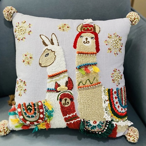 ARYA HOME COLLECTION Чехол для подушки 45x45 Cheerful Llamas