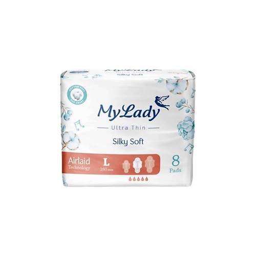 

MYLADY Ультратонкие прокладки Silky Soft L 8.0, Ультратонкие прокладки Silky Soft L