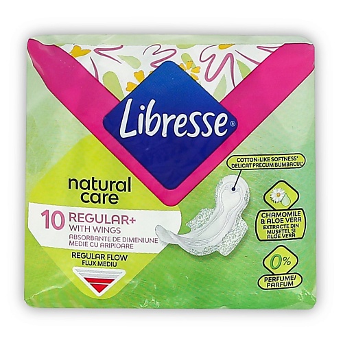 

LIBRESSE Прокладки Natural Care Regular 10.0, Прокладки Natural Care Regular