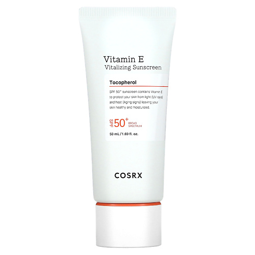 

COSRX Солнцезащитный крем с витамином Е Vitamin E Vitalizing Sunscreen SPF 50+ 50.0, Солнцезащитный крем с витамином Е Vitamin E Vitalizing Sunscreen SPF 50+