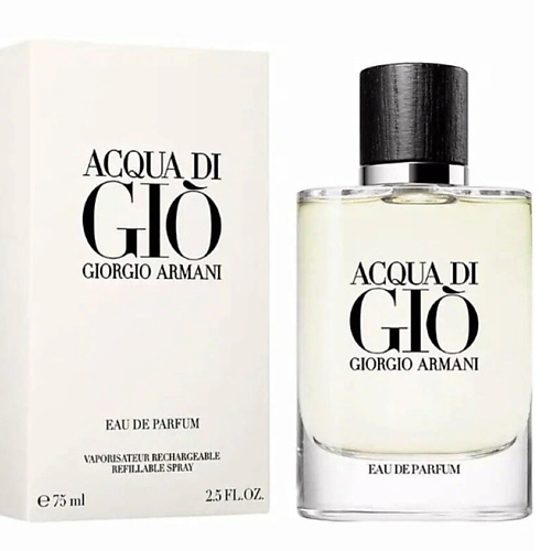 

GIORGIO ARMANI Мужская парфюмерная вода Acqua Di Gio, перезаполняемый флакон 75.0, Мужская парфюмерная вода Acqua Di Gio, перезаполняемый флакон