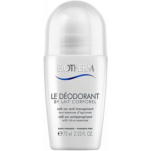 BIOTHERM Гипоаллергенный шариковый дезодорант-антиперспирант Lait Corporel Le Deodorant 75.0