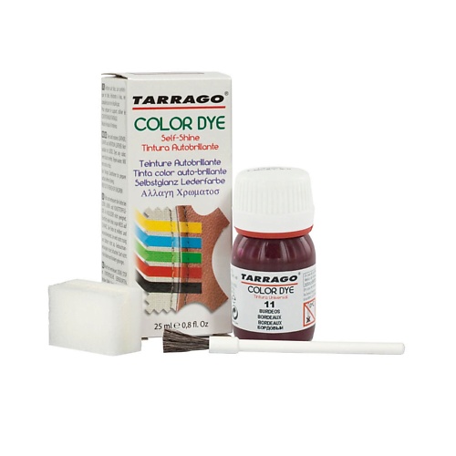 

TARRAGO Бордовая краска для обуви, одежды, сумок, мебели COLOR DYE 25, Бордовая краска для обуви, одежды, сумок, мебели COLOR DYE