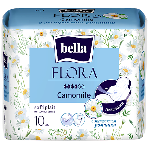 

BELLA Прокладки FLORA Camomile 10.0, Прокладки FLORA Camomile