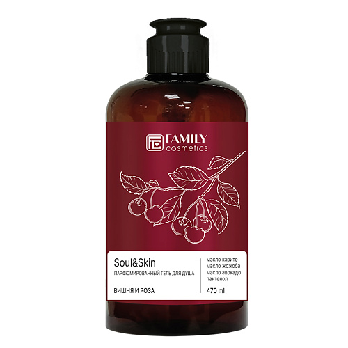 FAMILY COSMETICS Парфюмированный гель для душа Вишня и роза серии SoulSkin 4700 482₽