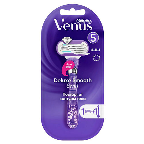 

GILLETTE Станок для бритья VENUS SWIRL с 1 сменной кассетой, Станок для бритья VENUS SWIRL с 1 сменной кассетой