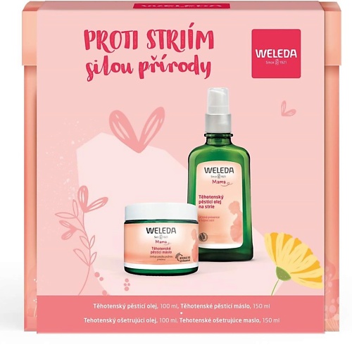 WELEDA Набор Mama Anti-Stretch Mark против растяжек: Массажное масло + Масло-крем