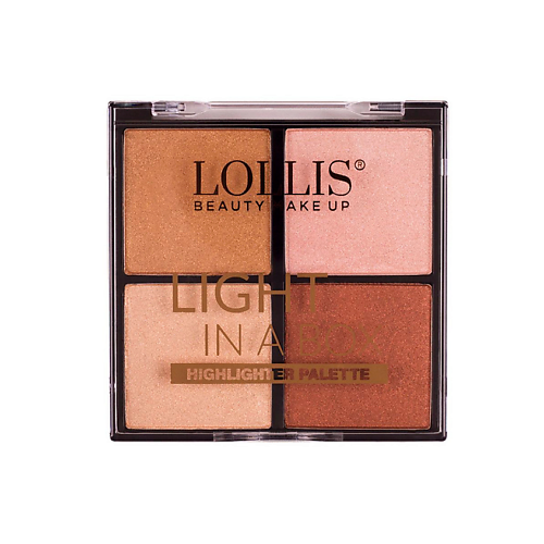 LOLLIS Хайлайтер для лица Highlighter Palette 4 Colors