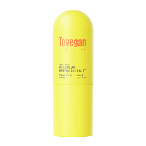 

TOVEGAN Солнцезащитный спрей для лица SPF50+PA+++ TOVEGAN Yellow UV Sun Protect Mist 60.0, Солнцезащитный спрей для лица SPF50+PA+++ TOVEGAN Yellow UV Sun Protect Mist