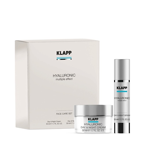 фото Klapp cosmetics набор "гиалуроник крем и сыворотка" hyaluronic face care set