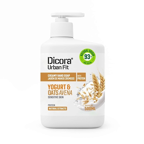 фото Dicora urban fit мыло жидкое йогурт и овес 500.0