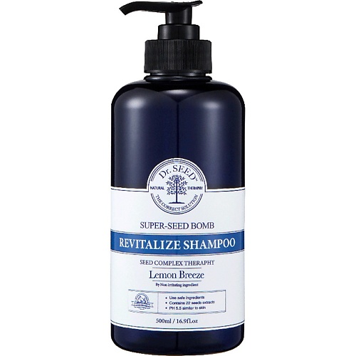 фото Dr. seed шампунь для волос с ароматом освежающего лимона revitalize shampoo lemon breeze