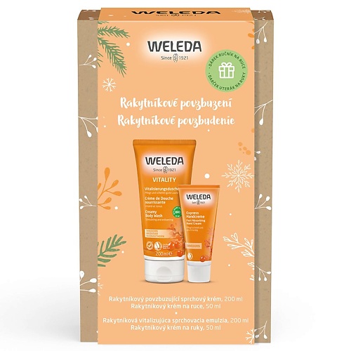 

WELEDA Набор Облепиховый крем для душа Vitality + Крем для рук Vitality, Набор Облепиховый крем для душа Vitality + Крем для рук Vitality