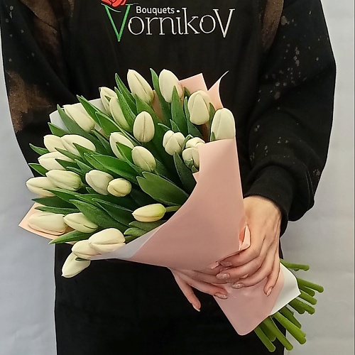 

VORNIKOV BOUQUETS Тюльпаны белые 25 шт, Тюльпаны белые 25 шт