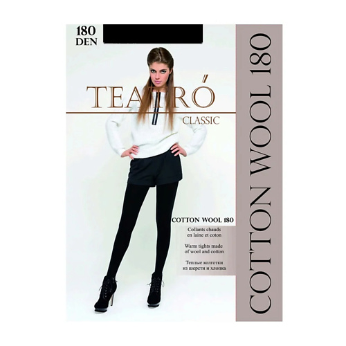 

TEATRO Женские колготки Cotton Wool Nero 180 den, Женские колготки Cotton Wool Nero 180 den