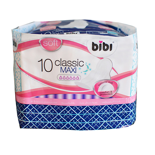 

BIBI Прокладки для критических дней Classic Maxi Soft 10.0, Прокладки для критических дней Classic Maxi Soft