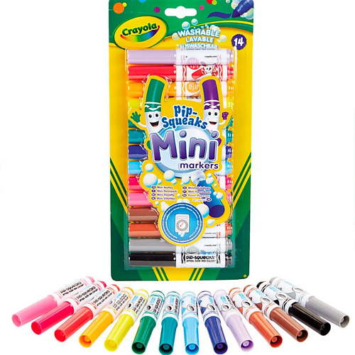 

CRAYOLA Смываемые мини-фломастеры Pip-Squeaks Mini Markers 14.0, Смываемые мини-фломастеры Pip-Squeaks Mini Markers