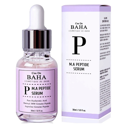 

COS DE BAHA Антивозрастная сыворотка для лица с пептидным комплексом P M.A Peptide Serum 30.0, Антивозрастная сыворотка для лица с пептидным комплексом P M.A Peptide Serum