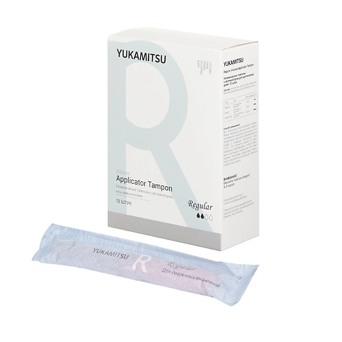 

YUKAMITSU Тампоны с аппликатором Regular (12шт) 100.0, Тампоны с аппликатором Regular (12шт)