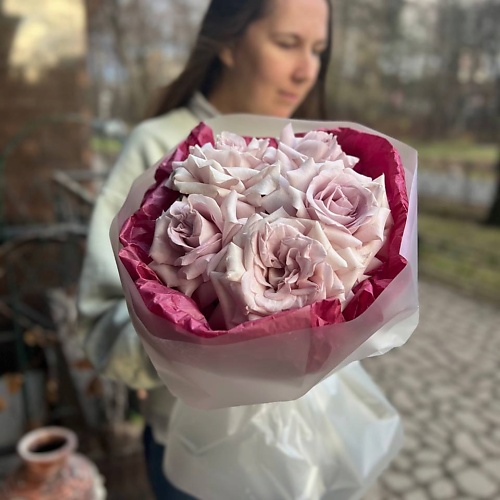 LE BOUQUET 5 розовых французских роз