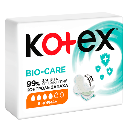 KOTEX Прокладки гигиенические БИО-КЭА НОРМАЛ 8.0