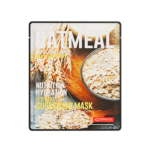 

DERMAL Superfood Маска для лица с овсяными отрубями 25.0, Superfood Маска для лица с овсяными отрубями