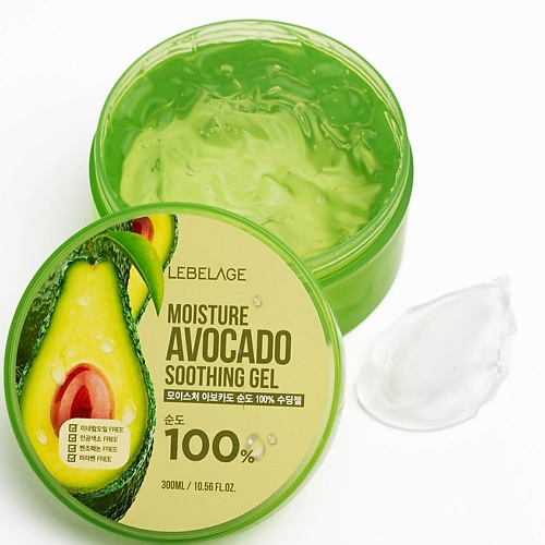 

LEBELAGE Soothing Gel Moisture Avocado 100% Гель для кожи Авокадо Увлажнение и питание 300.0, Soothing Gel Moisture Avocado 100% Гель для кожи Авокадо Увлажнение и питание