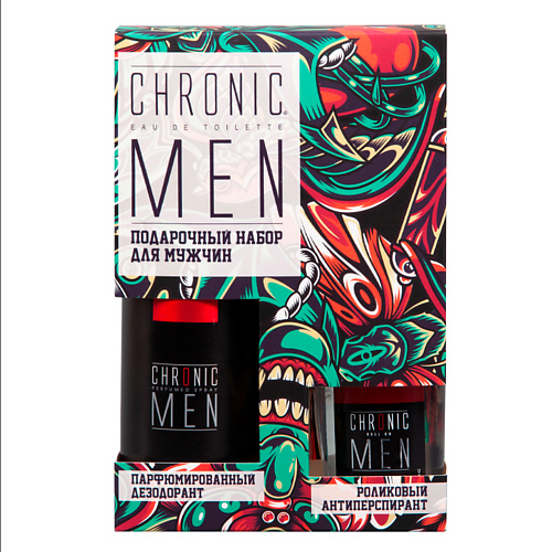 CHRONIC MEN Набор подарочный Strong Дезодорант спрей Антиперспирант роликовый 499₽