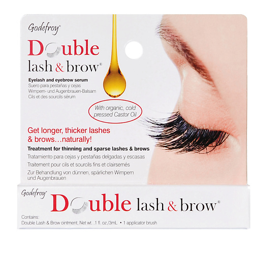 

GODEFROY Godefroy Double Lash & Brow Масло-активатор роста для бровей и ресниц, Godefroy Double Lash & Brow Масло-активатор роста для бровей и ресниц