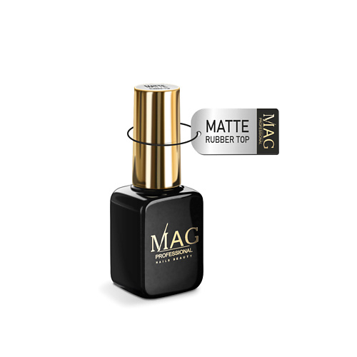 

MAG NAILS BEAUTY PROFESSIONAL Матовый топ для ногтей без липкого слоя RUBBER TOP MATTE 15.0, Матовый топ для ногтей без липкого слоя RUBBER TOP MATTE