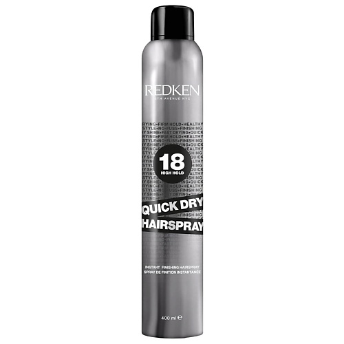 

REDKEN Быстросохнущий лак Quick Dry 18 cо средней степенью фиксации и блеском 400.0, Быстросохнущий лак Quick Dry 18 cо средней степенью фиксации и блеском