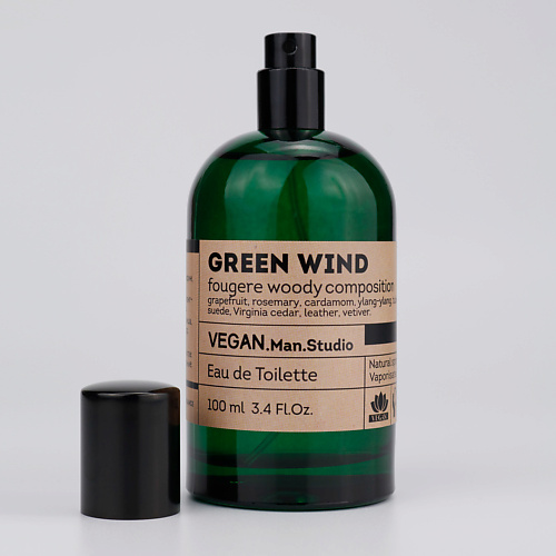 VEGAN.LOVE.STUDIO Туалетная вода мужская Green Wind свежий цитрусовый 100.0