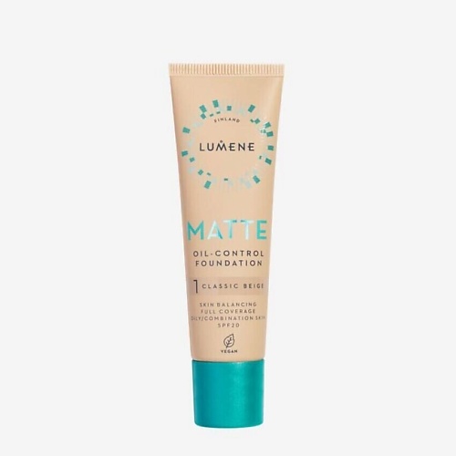 

LUMENE Матирующий тональный крем Matte Oil-Control Foundation SPF20, Матирующий тональный крем Matte Oil-Control Foundation SPF20