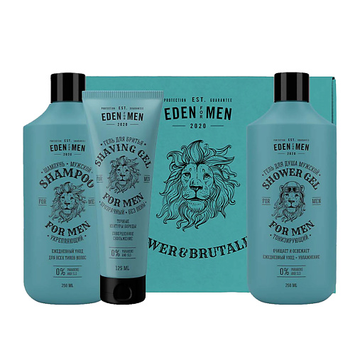 EDEN Подарочный набор For men шампуньгель для душагель для бритья прозрачный 1150₽