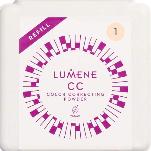 

LUMENE Компактная цветокорректирующая пудра CC Color Correcting, сменный блок, Компактная цветокорректирующая пудра CC Color Correcting, сменный блок