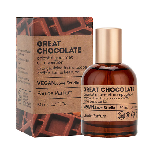 

VEGAN.LOVE.STUDIO Парфюмерная вода женская Great Chocolate 50.0, Парфюмерная вода женская Great Chocolate