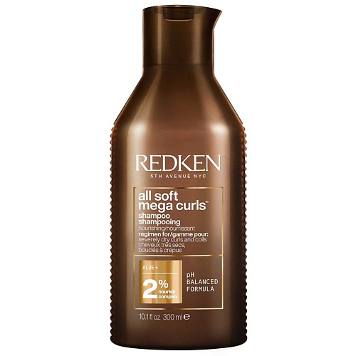 фото Redken увлажняющий шампунь all soft mega curls для вьющихся волос 300.0