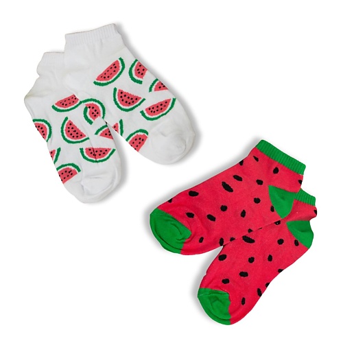 ILIKEGIFT Носки женские короткие Watermelon Red and White 2 пары 216₽