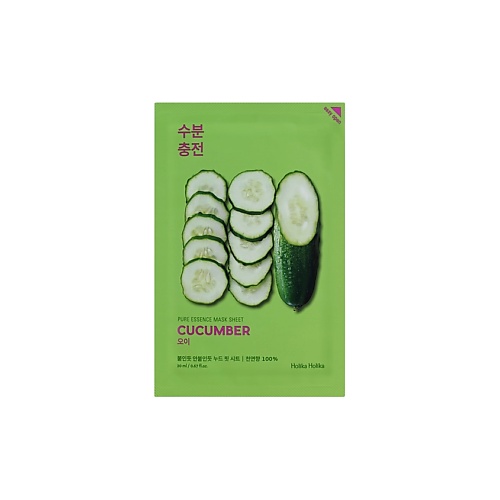 HOLIKA HOLIKA Маска для лица тканевая успокаивающая Pure Essence Mask Sheet Cucumber