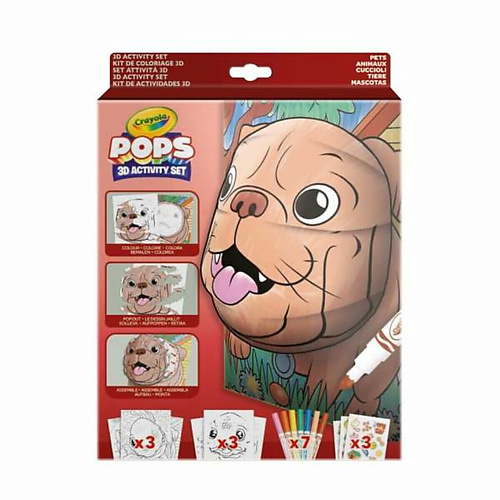 CRAYOLA Набор для творчества Pops 3D Pets  Домашние животные