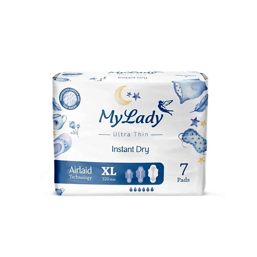 

MYLADY Ультратонкие прокладки Instant Dry XL 7.0, Ультратонкие прокладки Instant Dry XL