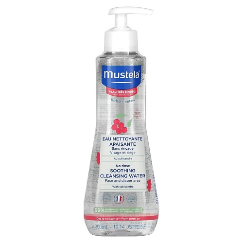 фото Mustela мицеллярная вода soothing cleansing water для очищения чувствительной детской кожи 300.0