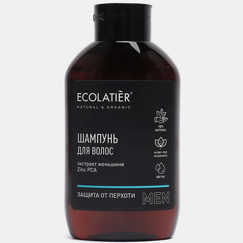 ECOLATIER Мужской шампунь Защита от перхоти 400.0